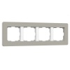 Рамка на 4 поста Werkel Split дымчатый/белый soft-touch