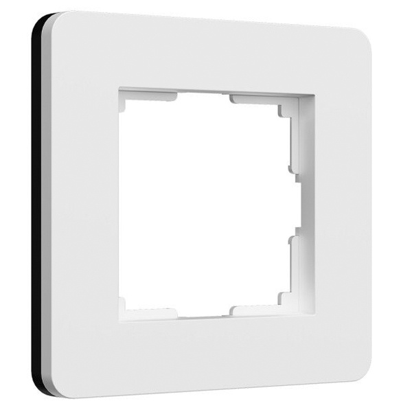 Рамка на 1 пост Werkel Split белый/черный soft-touch