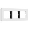Рамка на 3 поста Werkel Split белый/черный soft-touch