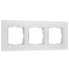 W0033101/ Рамка на 3 поста Werkel Senso белый, стекло soft-touch