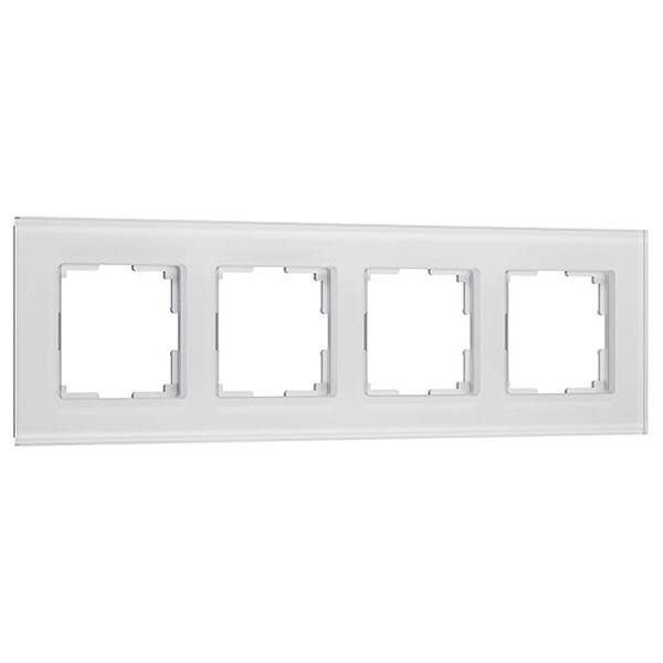 W0043101/ Рамка на 4 поста Werkel Senso белый, стекло soft-touch