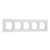 W0053101/ Рамка на 5 постов Werkel Senso белый, стекло soft-touch