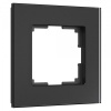 W0013108/ Рамка на 1 пост Werkel Senso черный, стекло soft-touch