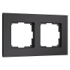 W0023108/ Рамка на 2 поста Werkel Senso черный, стекло soft-touch