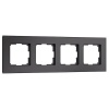 W0043108/ Рамка на 4 поста Werkel Senso черный, стекло soft-touch