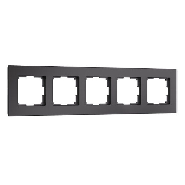 W0053108/ Рамка на 5 постов Werkel Senso черный, стекло soft-touch