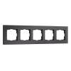 W0053108/ Рамка на 5 постов Werkel Senso черный, стекло soft-touch