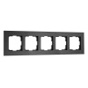 Рамка на 5 постов  Werkel AluMax черный алюминий