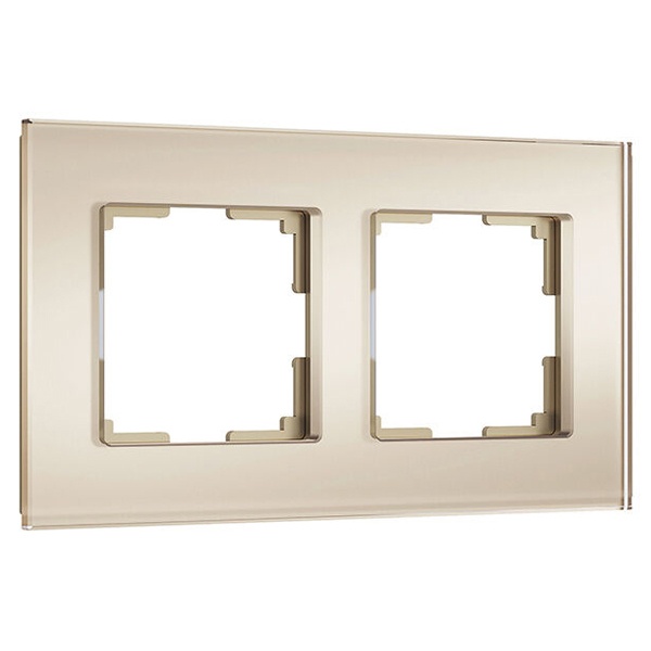 W0023111/ Рамка на 2 поста Werkel Senso шампань, стекло soft-touch