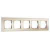 W0053111/ Рамка на 5 постов Werkel Senso шампань, стекло soft-touch