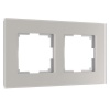 W0023117/ Рамка на 2 поста Werkel Senso дымчатый, стекло soft-touch