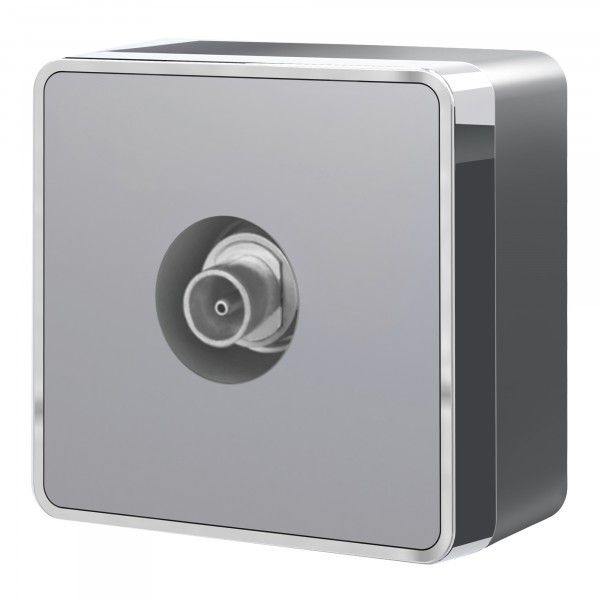 ТВ-розетка накладная оконечная Werkel Gallant серебряный