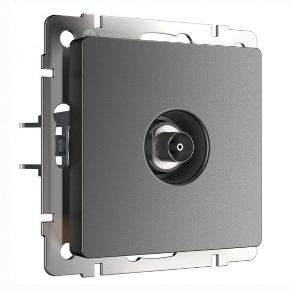 ТВ-розетка оконечная Werkel графит матовый