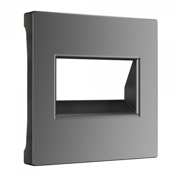 Накладка для двойной розетки Еthernet RJ-45 Werkel графит матовый