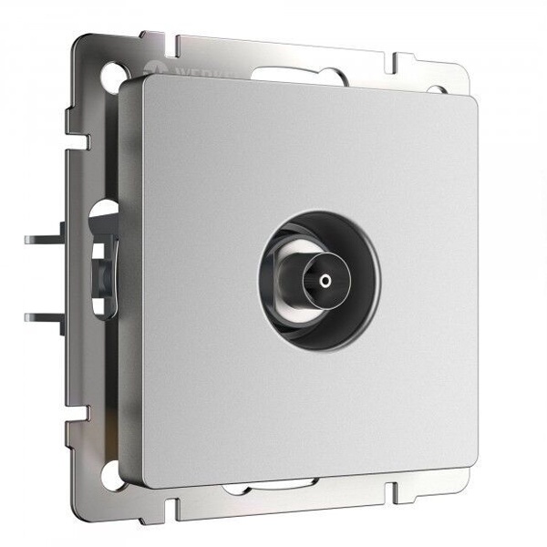 ТВ-розетка оконечная Werkel серебряный матовый