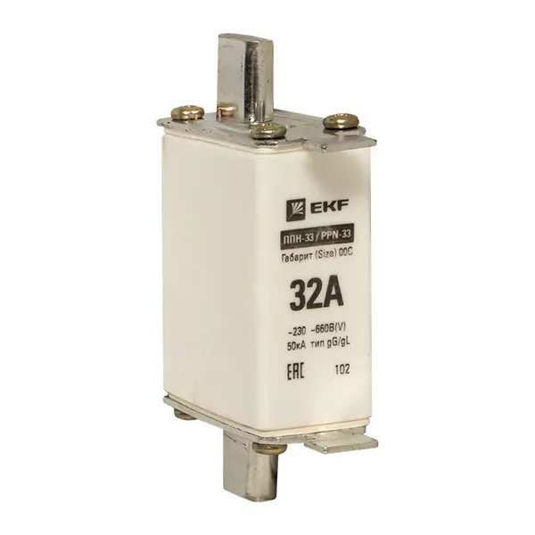 Плавкая вставка EKF ППН-33 100/ 32А габарит 00С