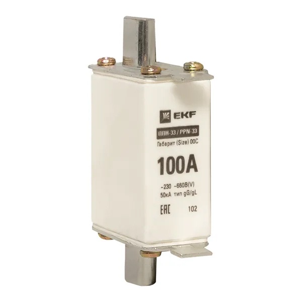 Плавкая вставка EKF ППН-33 100/100А габарит 00С