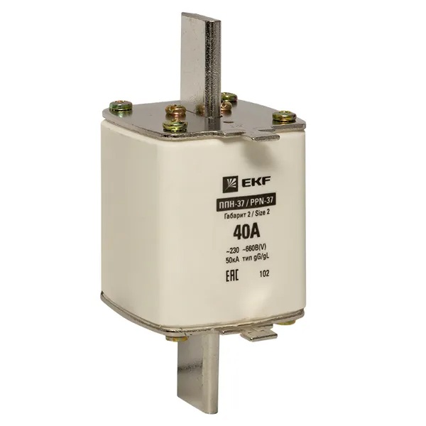 Плавкая вставка EKF ППН-37 400/40А габарит 2