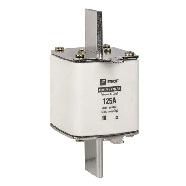 Плавкая вставка EKF ППН-39 630/125А габарит 3