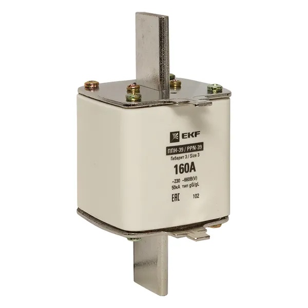Плавкая вставка EKF ППН-39 630/160А габарит 3