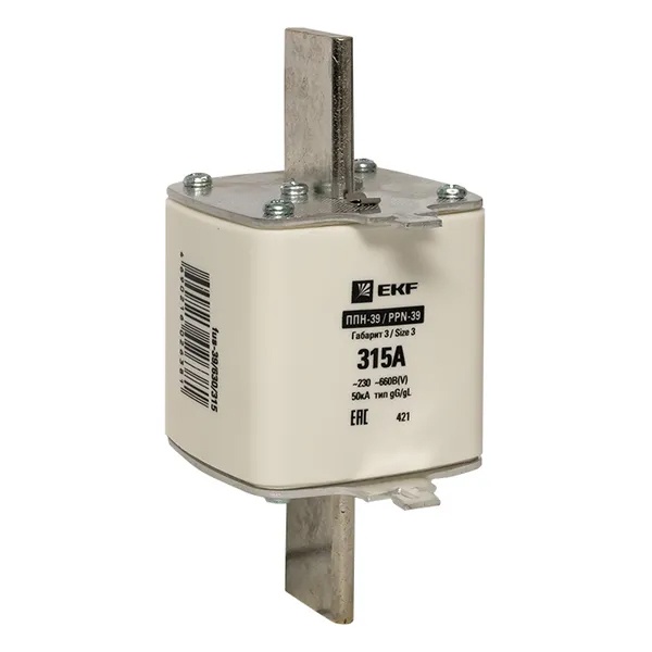 Плавкая вставка EKF ППН-39 630/315А габарит 3