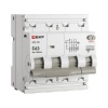 Дифавтомат EKF PROxima АВДТ-63N 3P+N 63А 100мА характеристика C тип А трехфазный электронный 6кА (дифференциальный автомат, АВДТ)
