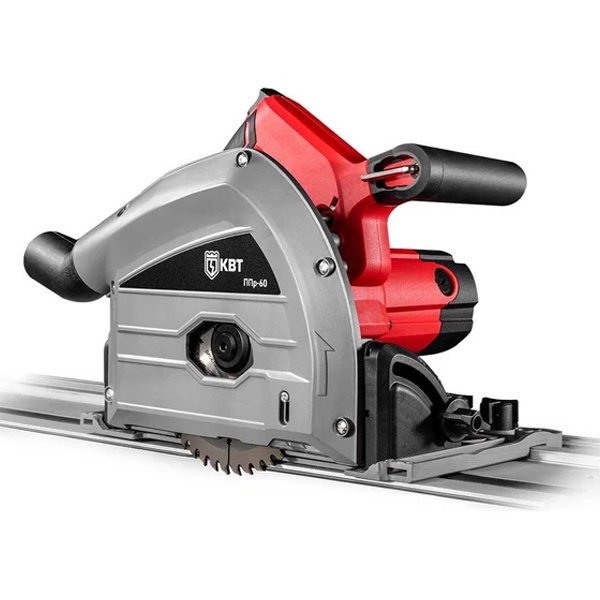 Пила циркулярная КВТ погружная ППр-60н мощность 1400 ВТ с направляющей шиной и регулировкой оборотов
