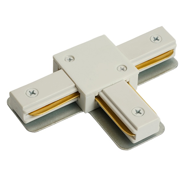 Коннектор Feron LD1019 Т-образный для шинопровода, белый, для CAB1007