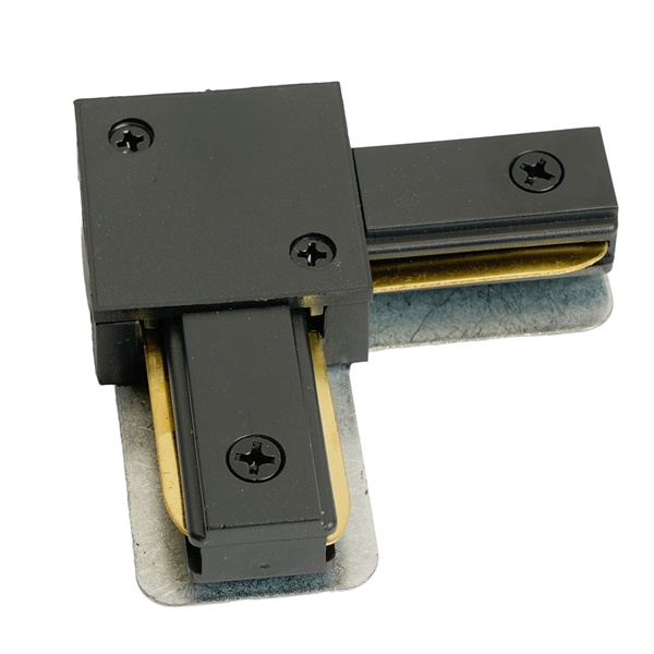 Коннектор Feron LD1021 угловой для шинопровода, черный, для CAB1007