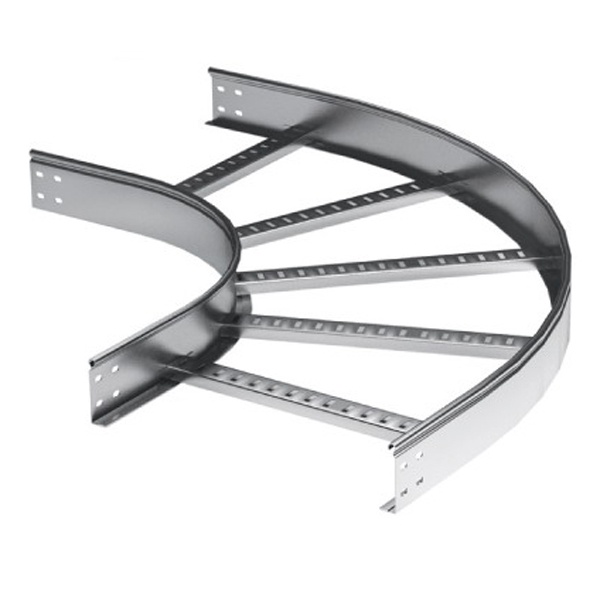 Угол горизонтальный DKC 90° для лестничного лотка 100х300 R300 с крепежом