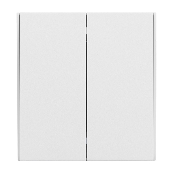 Переключатель двухклавишный Kranz Miele Strong 10А с рамкой жемчуг