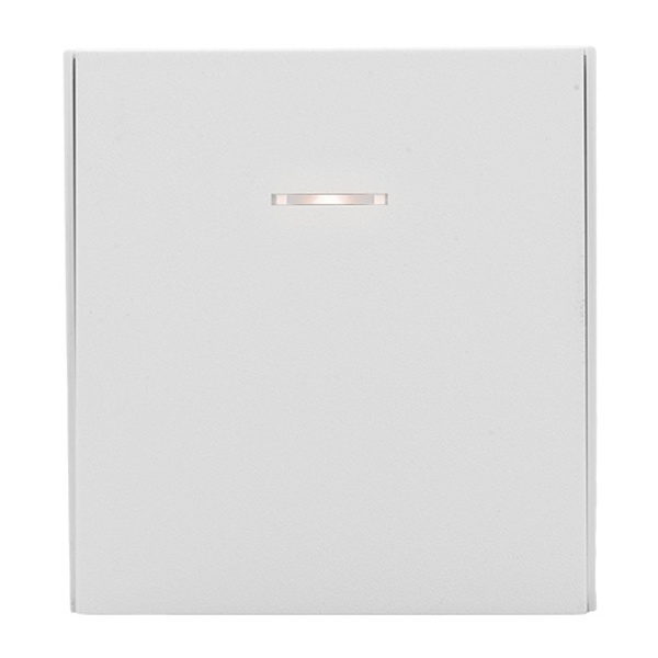 Перекрестный выключатель одноклавишный с подсветкой Kranz Miele Strong 10А с рамкой жемчуг