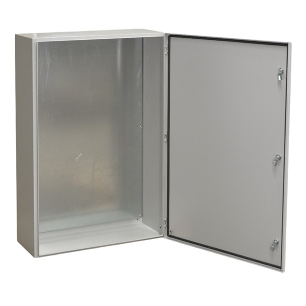 Корпус металлический навесной с монтажной панелью DEKraft ЩРНМ 2.0 1000х800х300 IP31 RAL7035