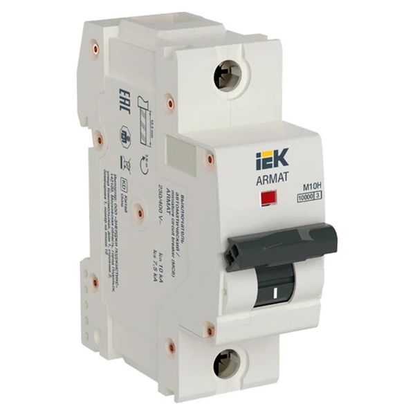 Автоматический выключатель ИЭК ARMAT M10H 1Р 80А 10кА характеристика С (автомат электрический)