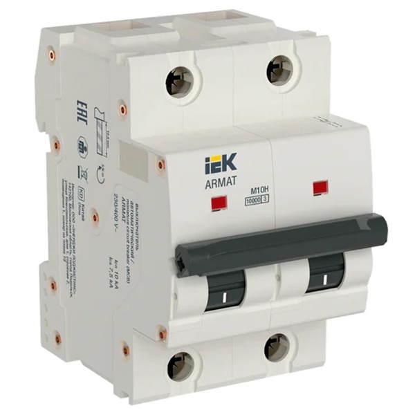 Автоматический выключатель ИЭК ARMAT M10H 2Р 80А 10кА характеристика С (автомат электрический)