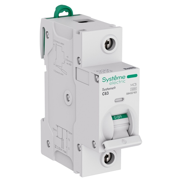 Автоматический выключатель SE Systeme9 С63А 1П 10кА 1,5м (автомат электрический)
