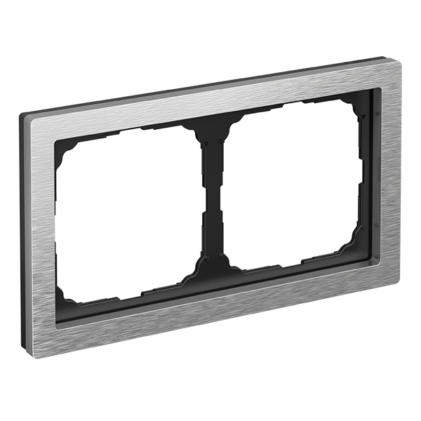 Рамка Systeme Electric ArtGallery Pure 2 поста металл, алюминий