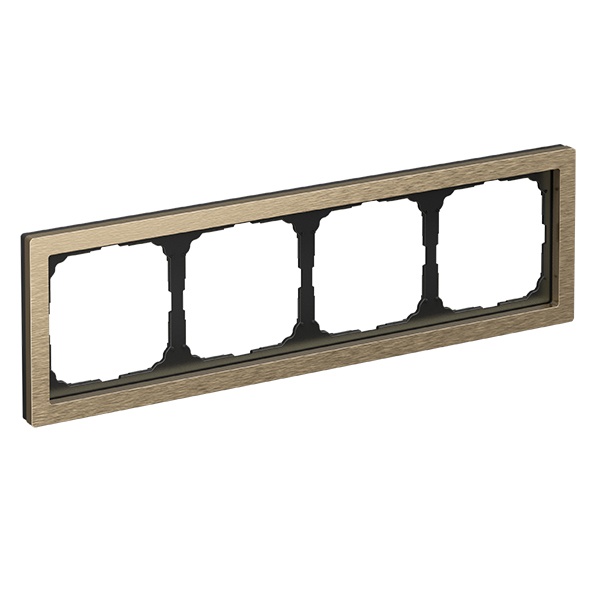 Рамка Systeme Electric ArtGallery Pure 4 поста металл, латунь