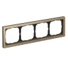 Рамка Systeme Electric ArtGallery Pure 4 поста металл, латунь