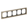 Рамка Systeme Electric ArtGallery Pure 5 постов металл, латунь