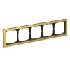 Рамка Systeme Electric ArtGallery Pure 5 постов металл, золото