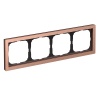 Рамка Systeme Electric ArtGallery Pure 4 поста металл, медь