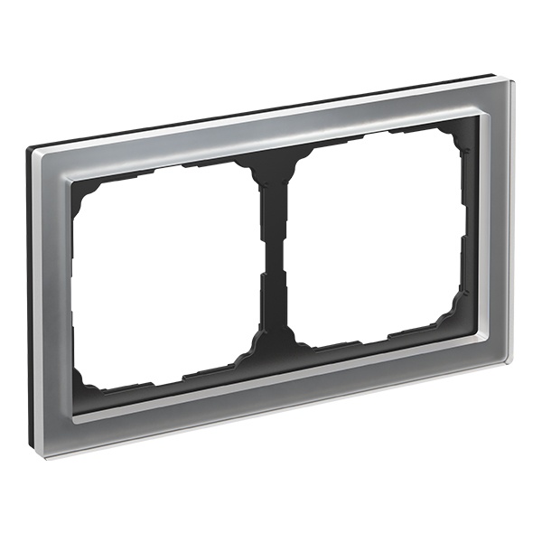 Рамка Systeme Electric ArtGallery Pure 2 поста органическое стекло, алюминий