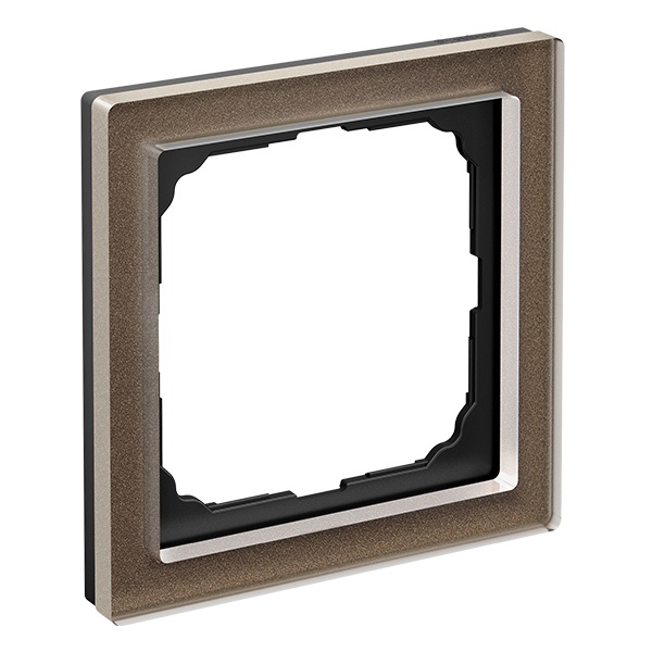 Рамка Systeme Electric ArtGallery Pure 1 пост органическое стекло, мокко