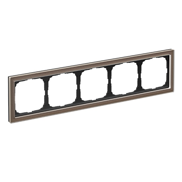 Рамка Systeme Electric ArtGallery Pure 5 постов органическое стекло, мокко