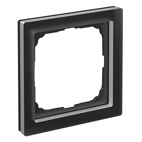 Рамка Systeme Electric ArtGallery Pure 1 пост матовое органическое стекло, черный
