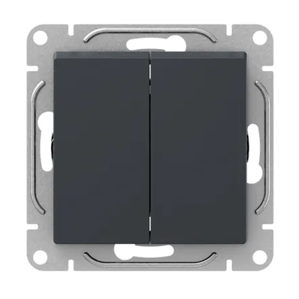 Механизм переключателя 2-клавишного EKF перекрестного 10А Эпика графит