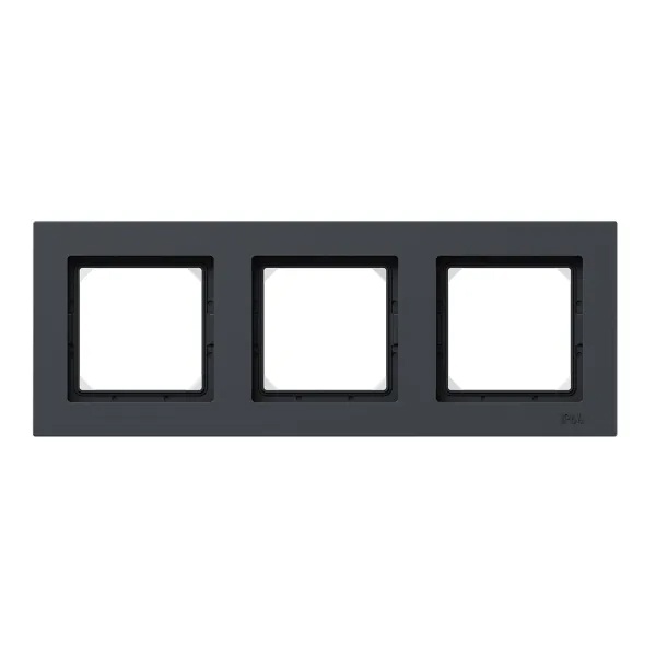 Рамка 3-местная EKF IP44 Эпика графит