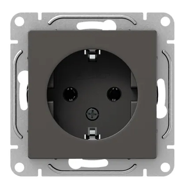 Механизм розетки EKF 2P+E 16А Эпика мокко