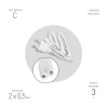 Кабель питания для линейного фитосветильника ЭРА FT-С7-plug-3, 2pin 3 м